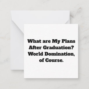 World Domination Note Cards