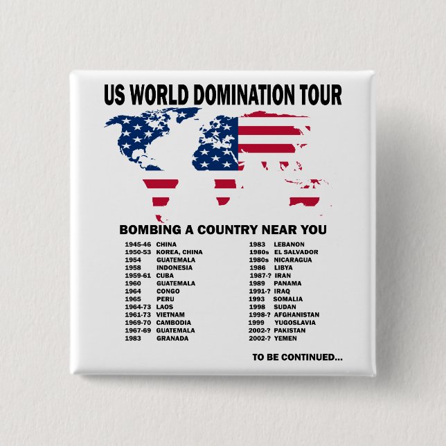 World Domination Tour Pinback Button (Front)