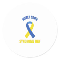 World down syndrome day (2) classic round sticker