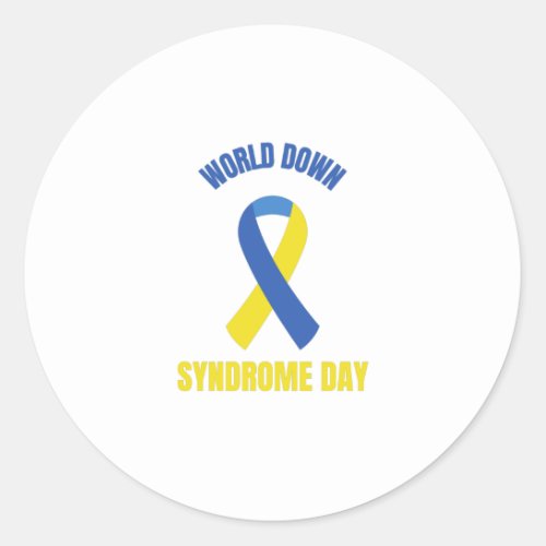 World down syndrome day 2 classic round sticker