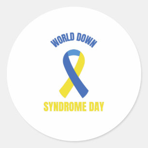 World down syndrome day (2) classic round sticker