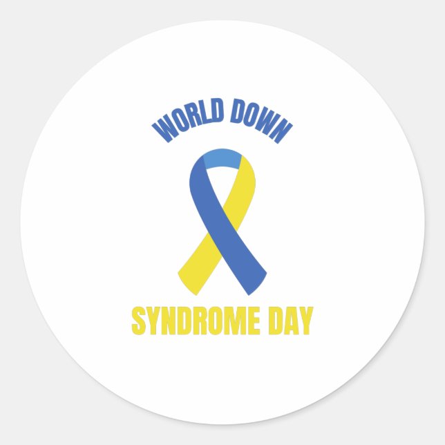 World down syndrome day (2) classic round sticker (Front)