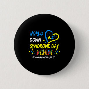World down syndrome day 321 awareness support men button