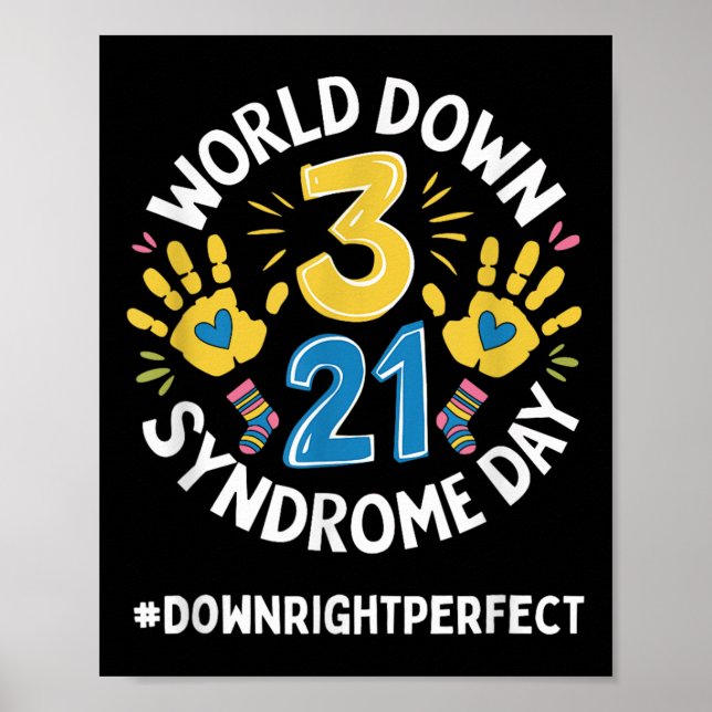 World Down Syndrome Day 321 Awareness Support Men  Poster (Front)