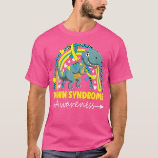 World Down Syndrome Day Awareness Dinosaur T21 Soc T-Shirt