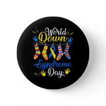 World Down Syndrome Day Awareness Socks  21 March  Button