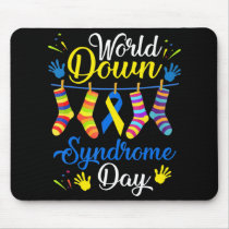 World Down Syndrome Day Awareness Socks  21 March  Mouse Pad