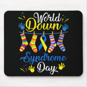 World Down Syndrome Day Awareness Socks 21 March Mouse Pad