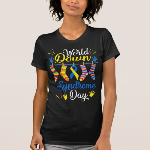 World Down Syndrome Day Awareness Socks  21 March  T_Shirt