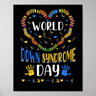 World Down Syndrome Day Awareness Socks Down Right Poster