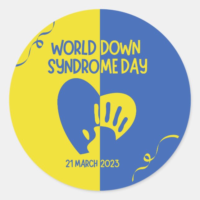 World Down Syndrome Day  Classic Round Sticker (Front)