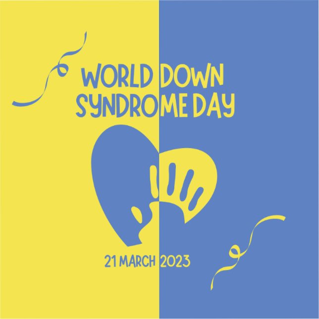 World Down Syndrome Day Custom-Cut Vinyl Sticker (Front)