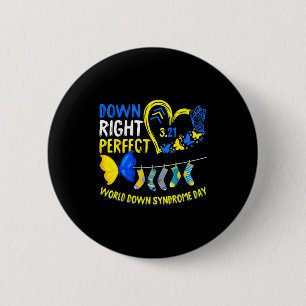 World down syndrome day march 21 down right perfec button
