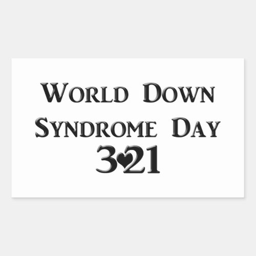 World Down Syndrome Day Rectangular Sticker