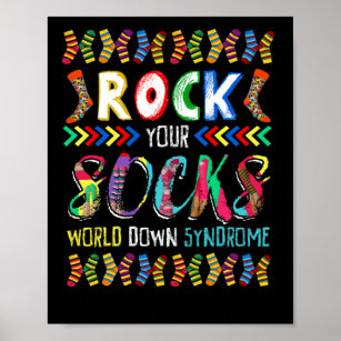 World Down Syndrome Day Rock Socks Awareness Poster