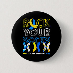 World Down Syndrome Day Rock Your Socks Awareness Button