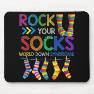 World Down Syndrome Day Rock Your Socks Awareness Mouse Pad