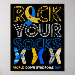 World Down Syndrome Day Rock Your Socks Awareness Poster