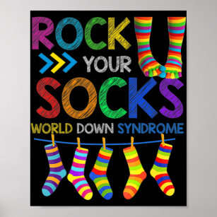 World Down Syndrome Day  Rock Your Socks Awareness Poster