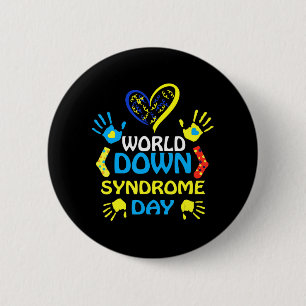 World Down Syndrome Day  Support and Awareness 3.2 Button