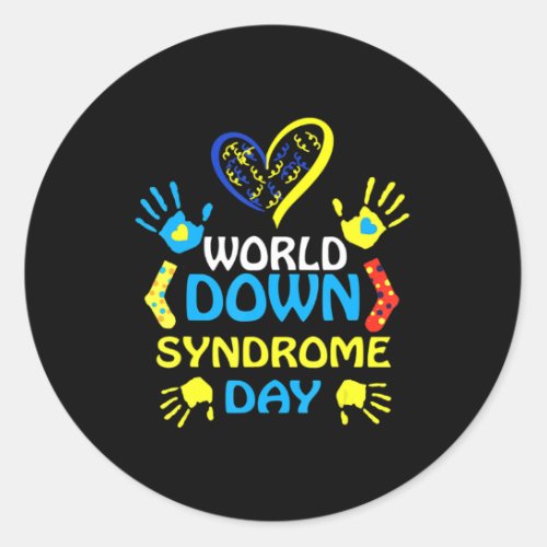 World Down Syndrome Day  Support and Awareness 32 Classic Round Sticker