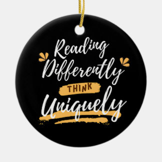 world dyslexia awareness ceramic ornament