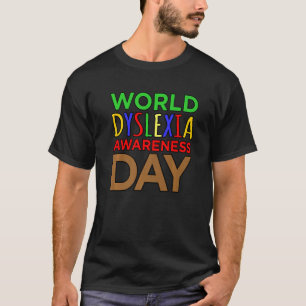 World Dyslexia Awareness Day Silver Ribbon Support T-Shirt