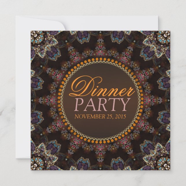 World Earth Aztec Dinner Party Invitation (Front)