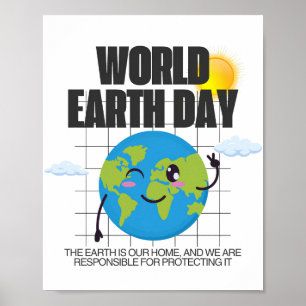 World Earth Day - April 22 Protect Our Planet Poster