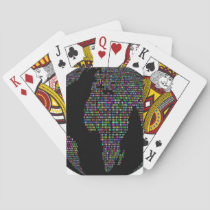 world earth planet globe map poker cards