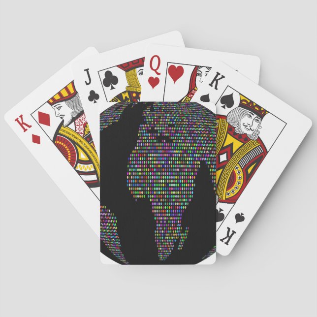 world earth planet globe map poker cards (Back)