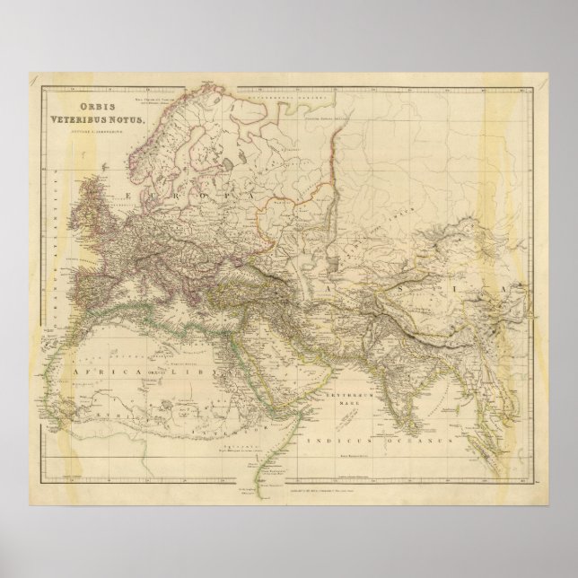 World Eastern Hemisphere Map Poster (Front)
