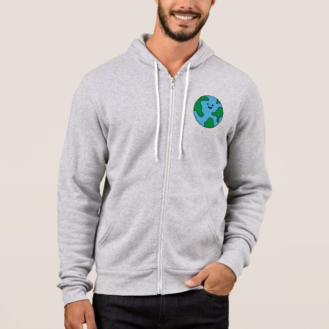 World Ecofriendly Icon Happy Earth Clipart Ecofrie Hoodie (Front)