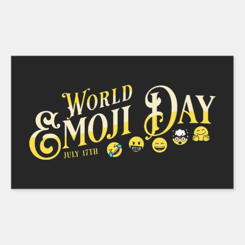 World Emoji Day Rectangular Sticker