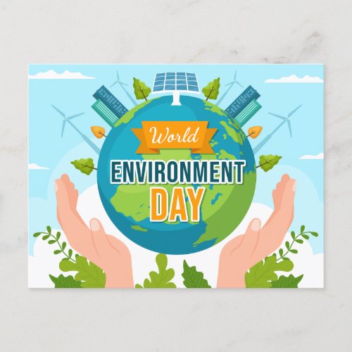 World Environment Day 5 June Planet in our Hands Postcard