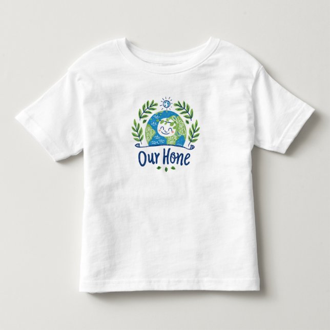 World Environment Day - Happy Earth Illustration Toddler T-shirt (Front)