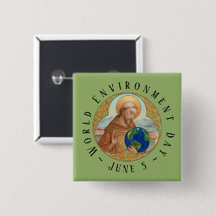World Environment Day & St Francis of Assisi Button