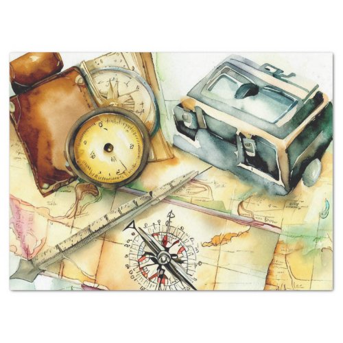 World Expedition Chic Maps  Travel Tissue Paper