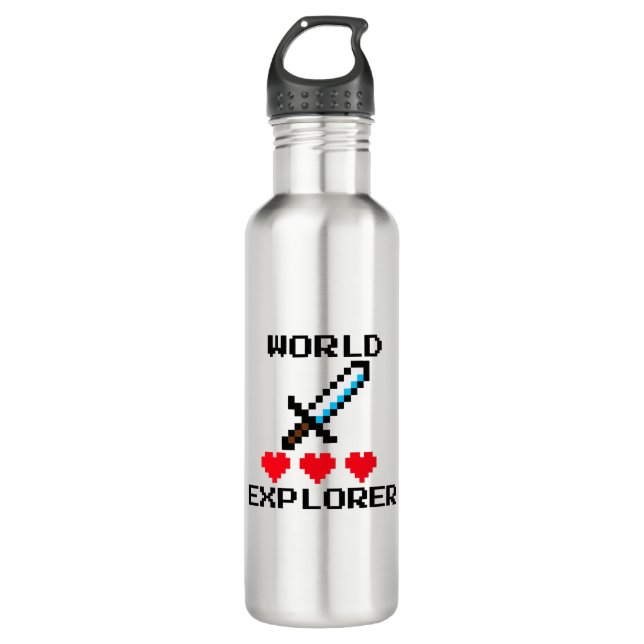 WORLD EXPLORER STAINLESS STEEL WATER BOTTLE (Front)
