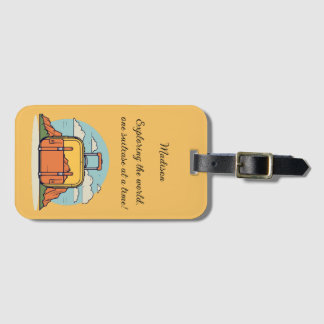 World Explorer's Mountain Luggage Tag
