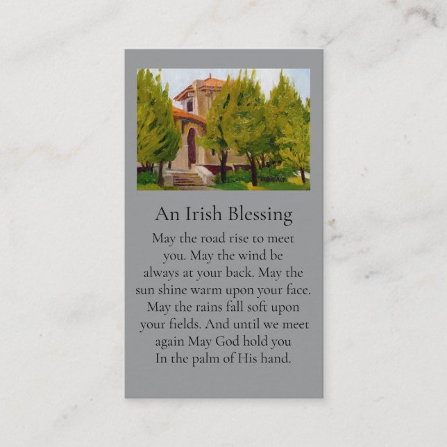 World Fair Pavilion Irish Blessing Memorial Prayer Business Card (Front)
