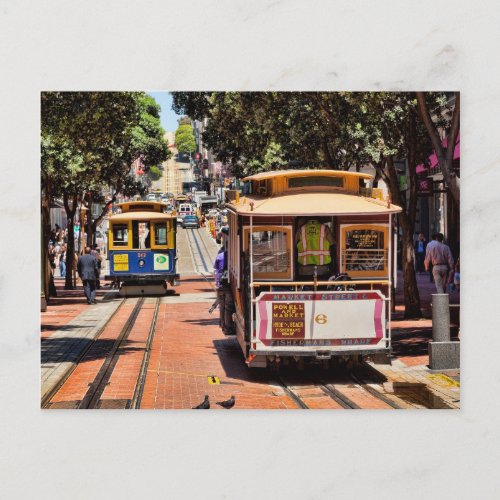 World Famous Cable Cars Postcard