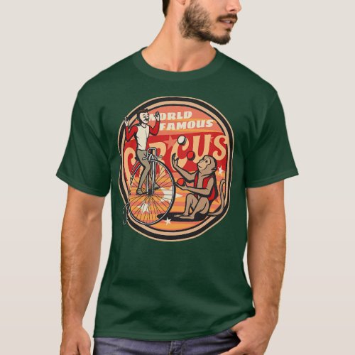 World Famous Circus monkey malabarists ciclist T_Shirt