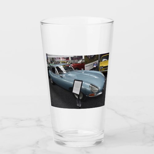 world famous classic e type jaguar  glass