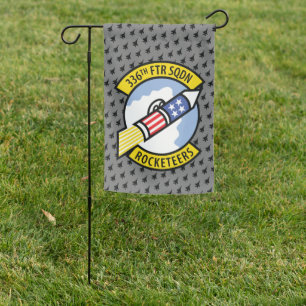 World Famous Rocketeers with Fighter Jet Pattern Garden Flag
