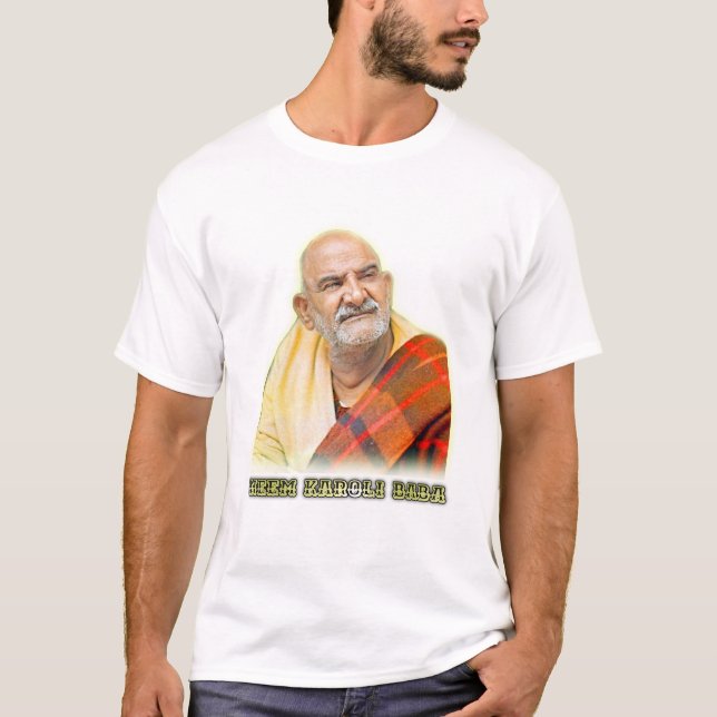 World famous Saint  Neem Karoli Baba  ji T-Shirt (Front)