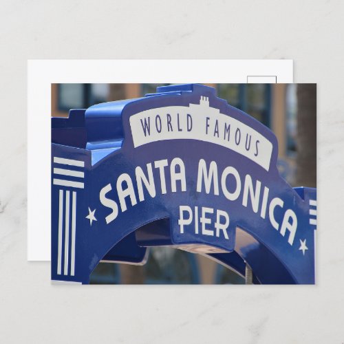 World Famous Santa Monica Pier Postcard