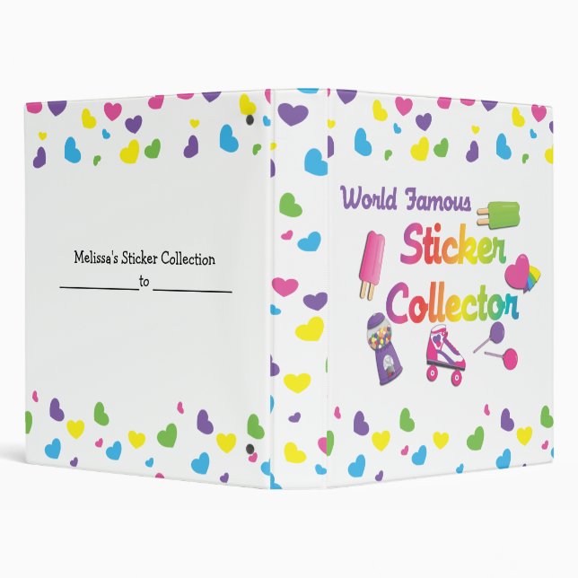 World Famous Sticker Collector! 3 Ring Binder (Background)