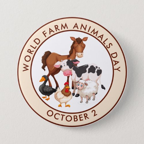 World Farm Animals Day Button