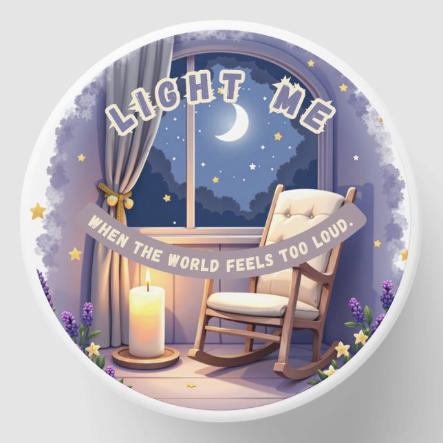 World Feels Too Loud Mini Candle Favors (Front)